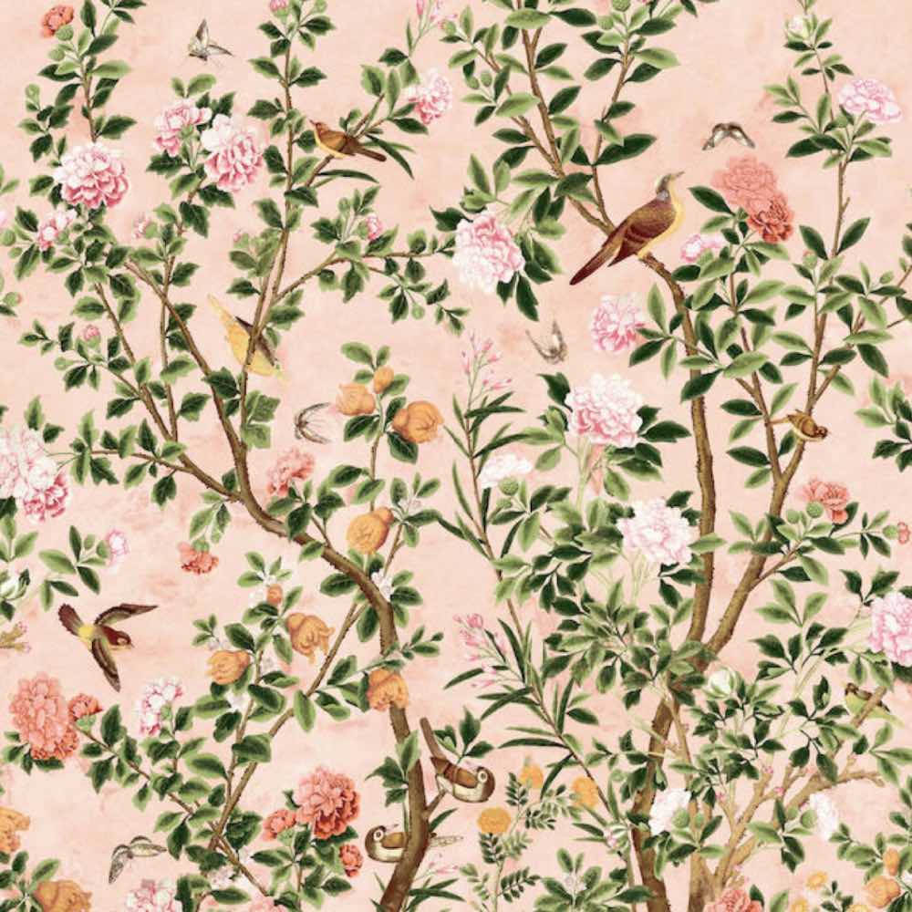 Thibaut Jardin Bloom Mural Wallpaper in Pink